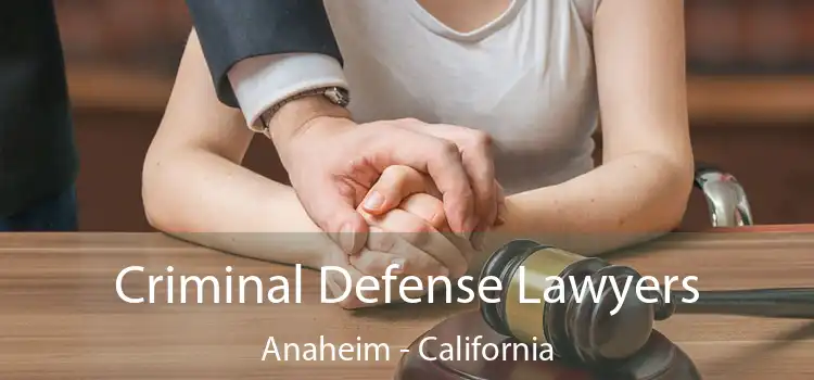 Criminal Defense Lawyers Anaheim - California