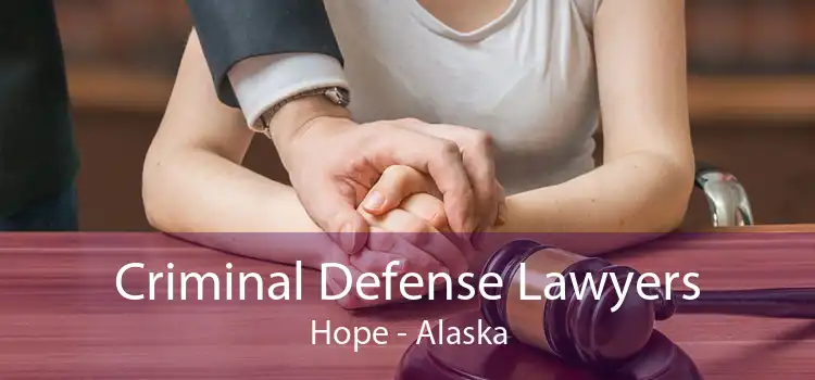 Criminal Defense Lawyers Hope - Alaska